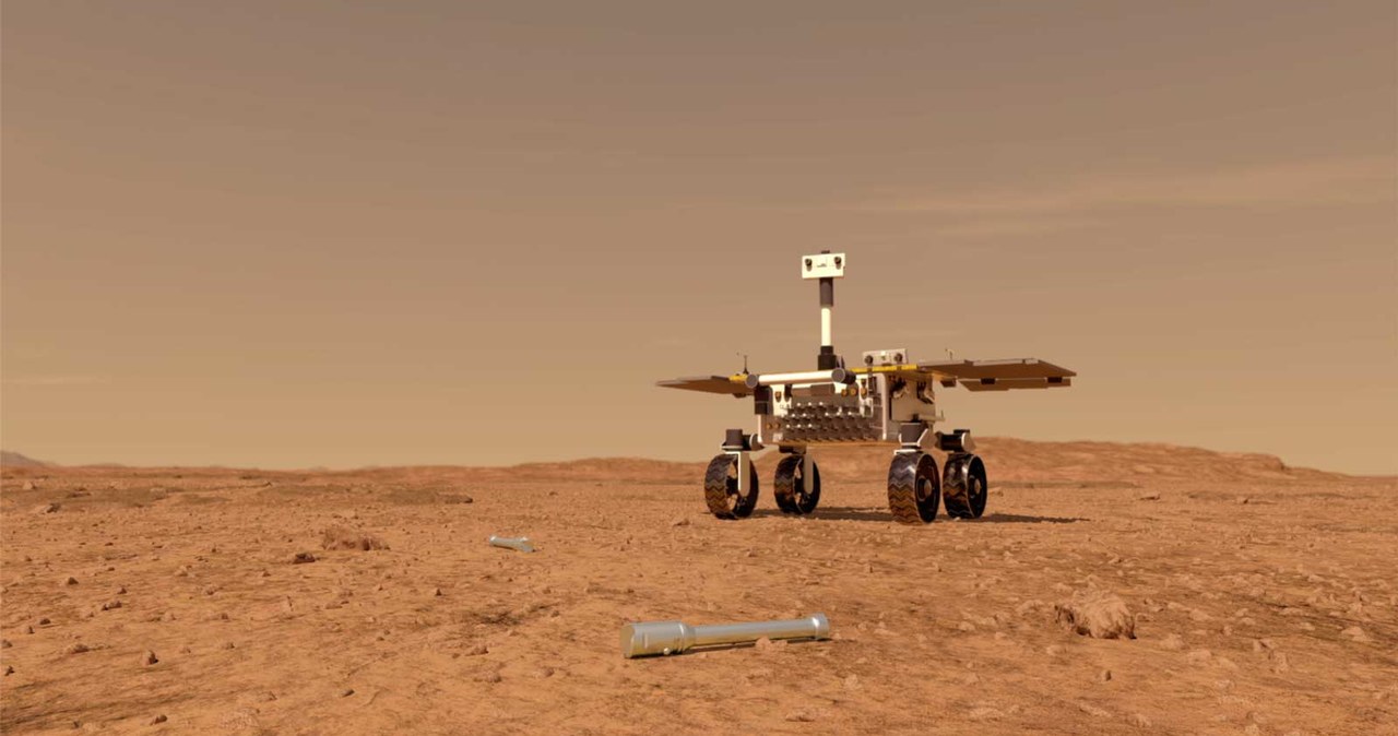 Artystyczna wizja łazika Sample Fetch Rover na powierzchni Marsa. Udział w jego konstrukcji mogą mieć Polacy /NASA/JPL-Caltech /NASA