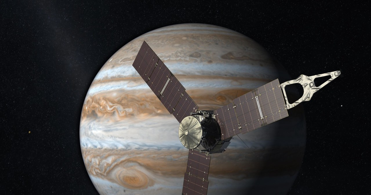 Artystyczna wizja sondy Juno w pobliżu Jowisza /NASA