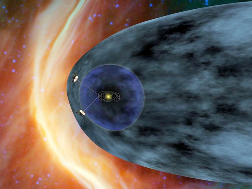 Artystyczna wizja umiejscowienia Voyagera 1 i 2 /NASA/JPL-Caltech /NASA