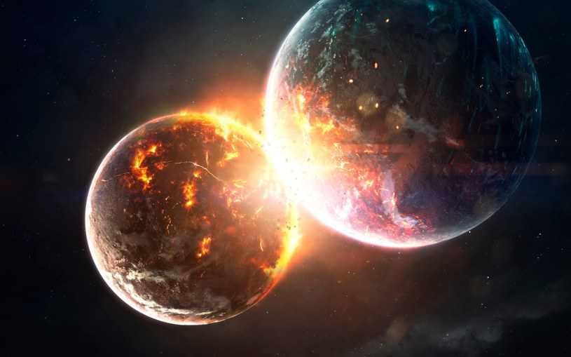 Artystyczna wizja zderzenia dwóch planet /Zdjęcie ilustracyjne /123RF/PICSEL