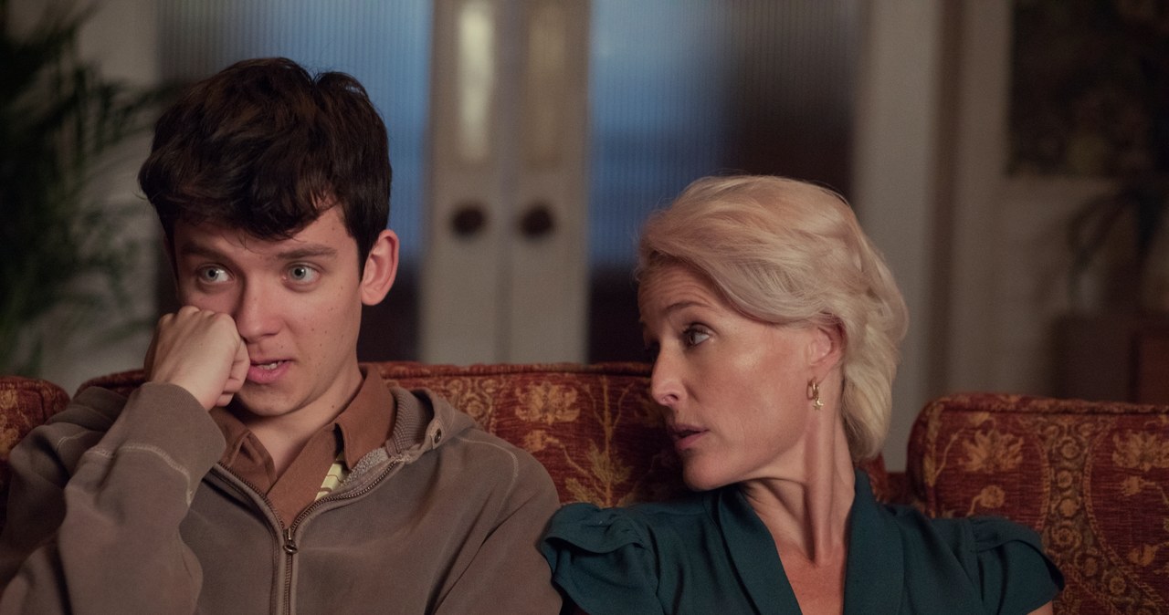 Asa Butterfield, Gillian Anderson /Sam Taylor/Netflix /materiały prasowe