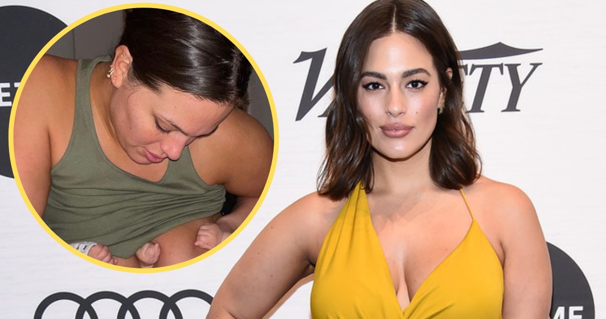 Ashley Graham karmi piersiami na Instagramie /Theo Wargo /Getty Images/ @ashleygraham /Instagram