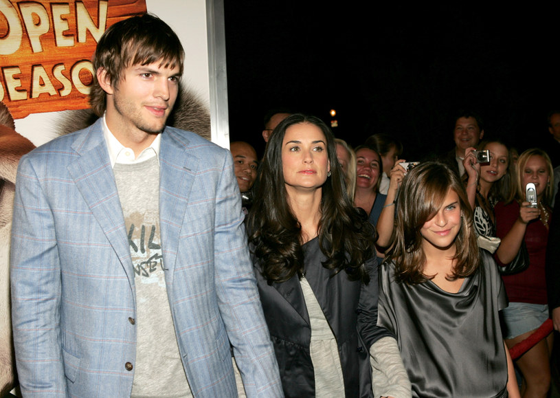 Ashton Kutcher, Demi Moore i Tallulah Belle Willis /Maury Phillips/WireImage /Getty Images