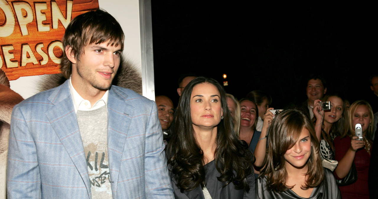 Ashton Kutcher, Demi Moore i Tallulah Belle Willis /Maury Phillips/WireImage /Getty Images