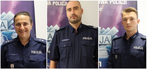Aspirant Ewelina Rosiak, sierżant sztabowy Piotr Tryba, sierżant Arkadiusz Wojtyła /Dolnośląska Policja /