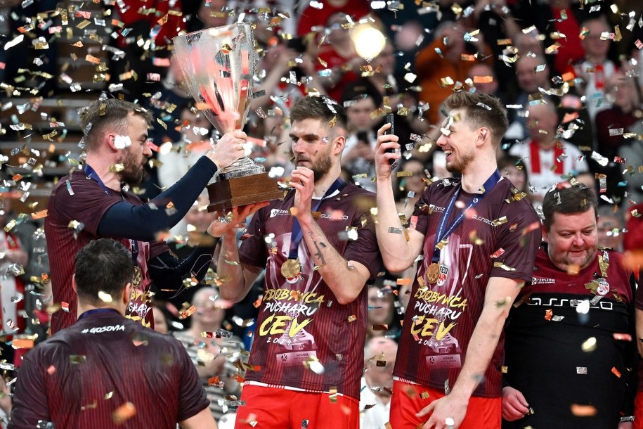 Asseco Resovia Rzeszów z Pucharem CEV /Darek Delmanowicz /PAP