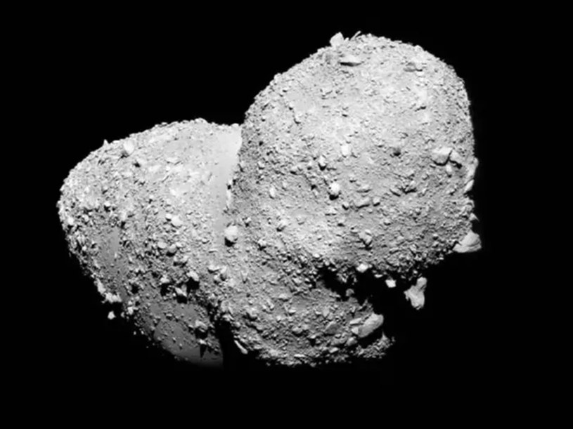 Asteroida Itokawa widziana przez sondę Hayabusa. Asteroida typu S w kształcie orzeszka ziemnego /JAXA /domena publiczna