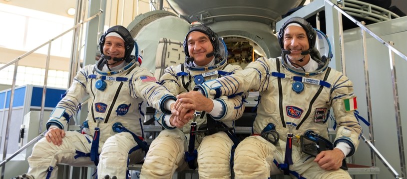 Astronauta ESA Luca Parmitano podczas treningów w  moskiewskim centrum Gagarina. Fot. ESA /materiały prasowe