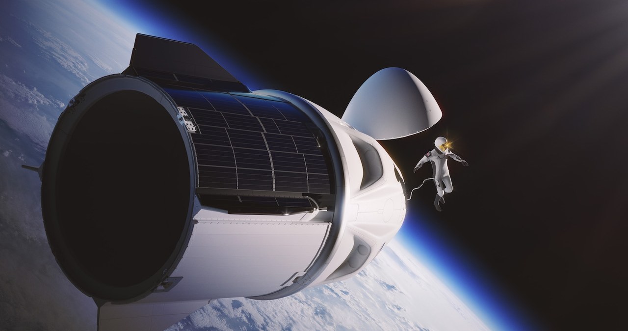 Astronauta z ISS uchwycił moment wejścia kapsuły Polaris Dawn w atmosferę. /SpaceX/Polaris Program /materiały prasowe