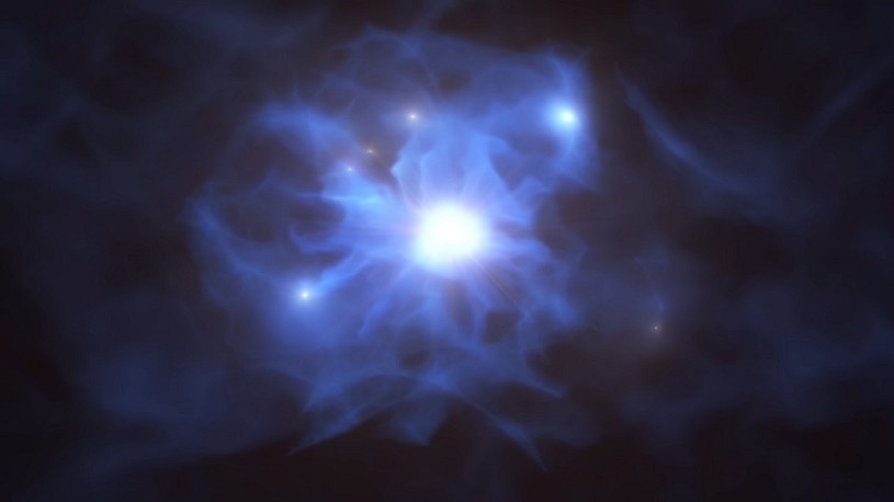 Astronomowie odkryli supermasywną czarną dziurę, która uwięziła 6 galaktyk [FILM] /Geekweek