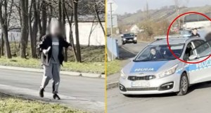 Atak 23-latka na terenie firmy w Myślenicach. Policja pokazała nagranie interwencji