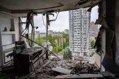 Atak drona w Kijowie