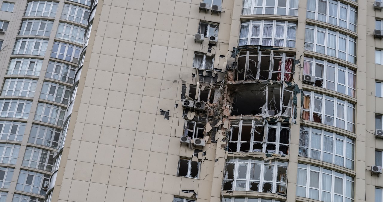 Atak drona w Kijowie