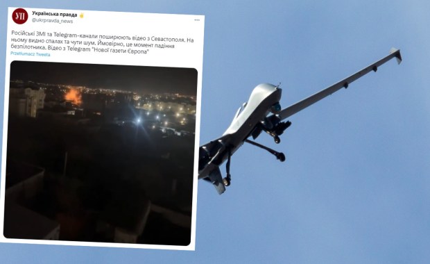 Atak dronów na okupowany Sewastopol. W sieci pojawiają się nagrania