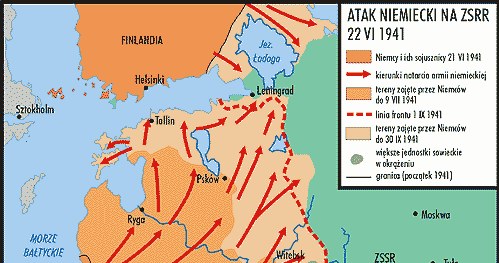 Atak niemiecki na ZSRR 22 VI 1941 /Encyklopedia Internautica