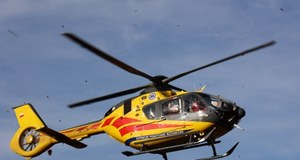 Atak nożem w firmie. Śmigłowiec LPR w akcji