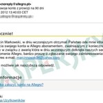 Atak phishingowy na użytkowników Allegro