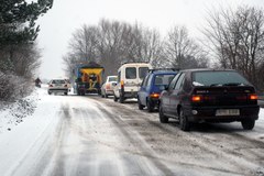 Atak zimy na drogach Podkarpacia