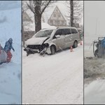 Atak zimy na Podhalu. Seria wypadków i kolizji