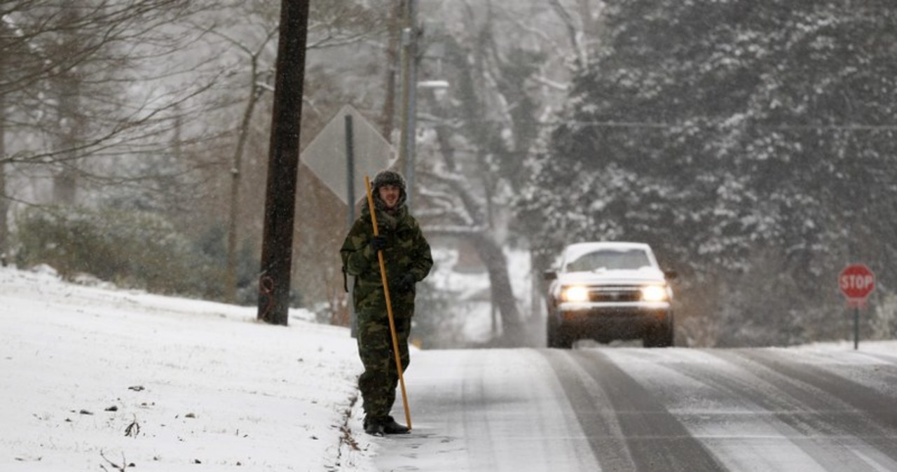 Atak zimy na południu USA. Śnieg zasypał Atlantę