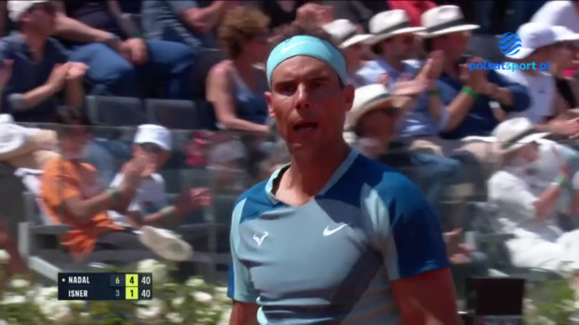 ATP w Rzymie. Rafael Nadal - John Isner 2:0 - SKRÓT. WIDEO (Polsat Sport)