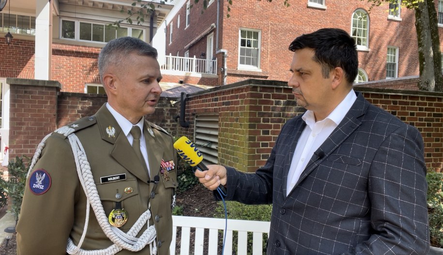 Attaché obrony RP w Waszyngtonie generał brygady Krzysztof Nolbert i Paweł Żuchowski /RMF FM
