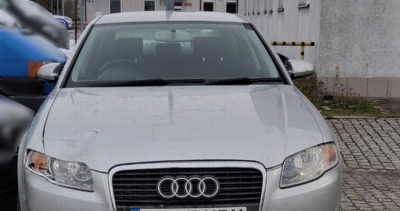 Audi A4, które brało udział w wypadku /Policja