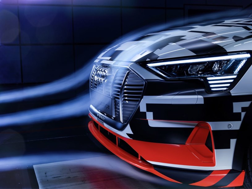 Audi e-tron w tunelu aerodynamicznym /Informacja prasowa