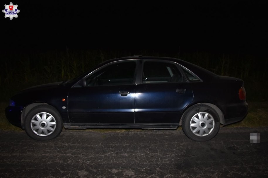 Audi, które potrąciło 49-latka, fot. Policja Lubuska /