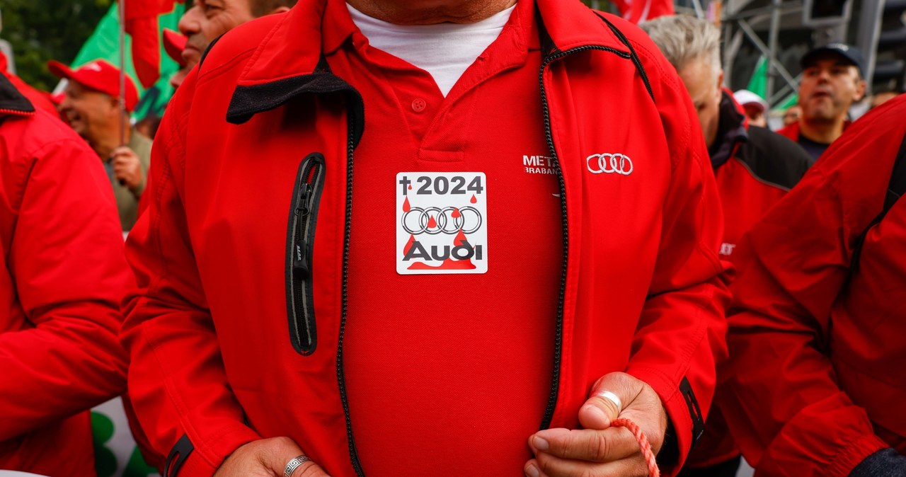 Audi planuje zamknąć fabrykę. Protesty na ulicach Brukseli /Getty Images