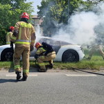 Audi R8 spłonęło pod Warszawą. Komuś pechowo zaczął się weekend