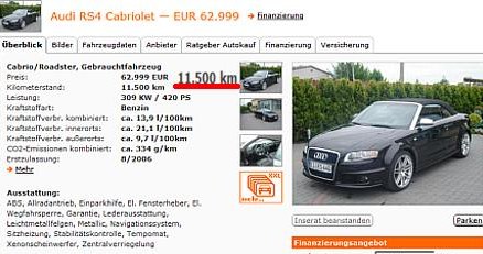 Audi w Niemczech, przebieg 11,500 km / Kliknij /Informacja prasowa