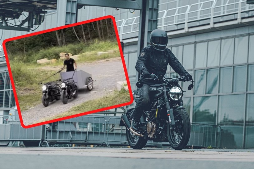 Australijski zawodnik enduro stworzył motocyklowy rydwan. W zaprzęgu ma dwie Husqvarny o mocy 43,5 KM każda /Informacja prasowa