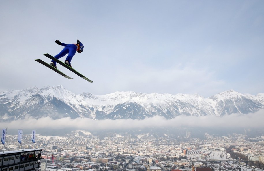 Austriak Michael Hayboeck podczas sesji treningowej /Daniel Karmann /PAP/EPA