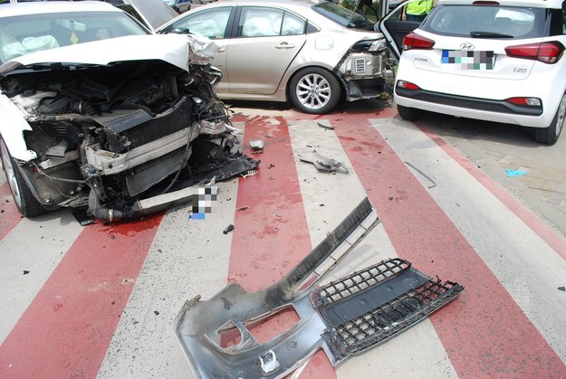 Auta rozbite w wypadku /KMP Rzeszów /Policja
