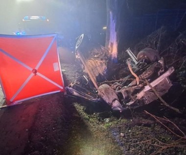 Auto dachowało na prostej drodze. Nie żyje 21-letni kierowca