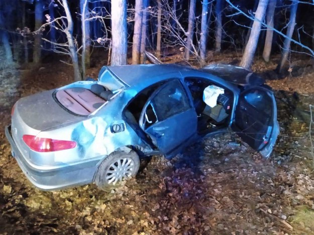 Auto rozbiło się o drzewa /Policja Rzeszów /Policja