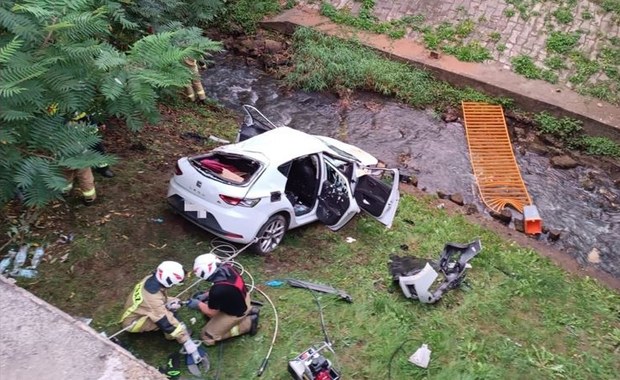 Auto spadło do rzeki. Zginął 53-latek