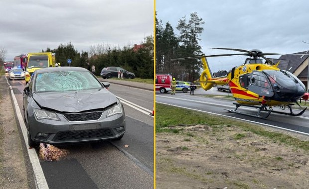 Auto uderzyło w dwie 15-latki w Pomorskiem. Wysłano śmigłowiec LPR