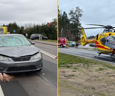 Auto uderzyło w dwie 15-latki w Pomorskiem. Wysłano śmigłowiec LPR