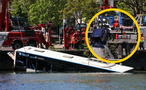 Autobus wylądował w Sekwanie. Dramatyczne sceny niedaleko Paryża