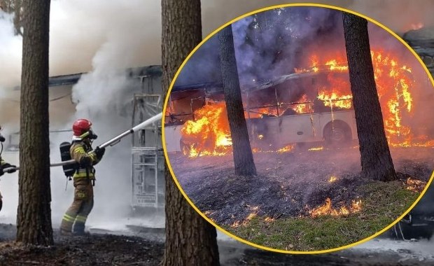 Autobus z przedszkolakami stanął w ogniu