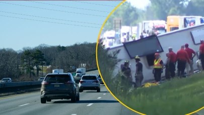 Autokar się rozbił i dachował na autostradzie w USA. Co najmniej pięć ofiar