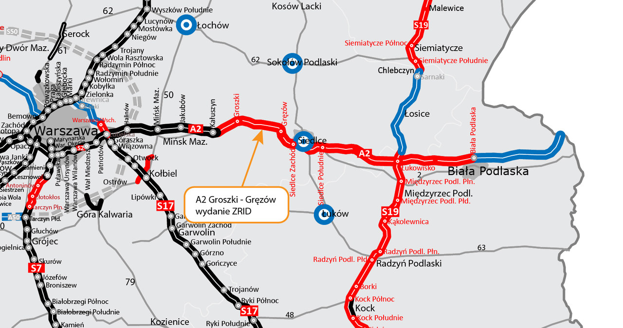 Autostradą A2 do Białej Podlaskiej mamy dojechać pod koniec 2024 roku /GDDKiA