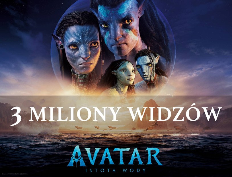 "Avatar: Istota wody" przyciągnął do polskich kin ponad już 3 miliony widzów /materiały prasowe