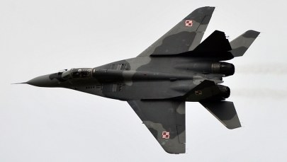 Awaryjne lądowanie myśliwca MiG-29 w Malborku