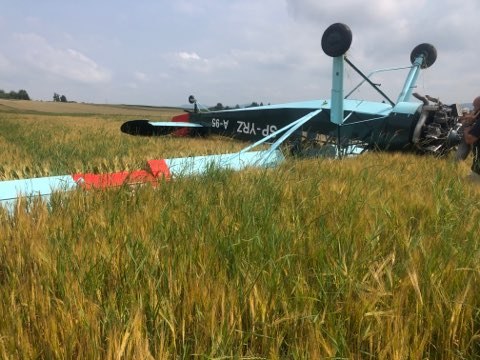 Awaryjne lądowanie w Chrząstówce /Gorąca Linia RMF FM /Gorąca Linia RMF FM