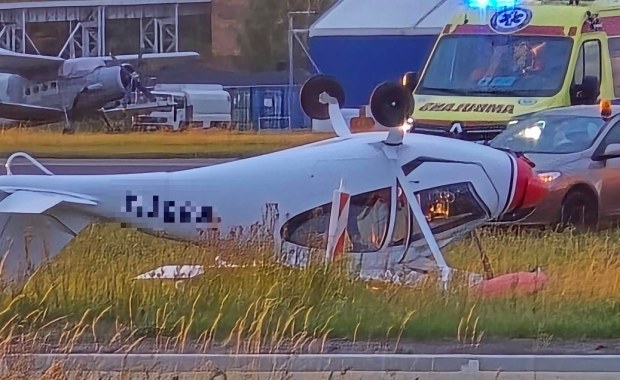 Awionetka na dachu! Incydent na lotnisku aeroklubu