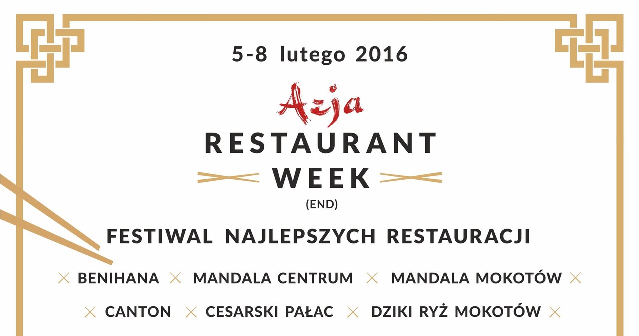 Azja Restaurant Week(end) to już piąta edycja festiwalu /materiały prasowe