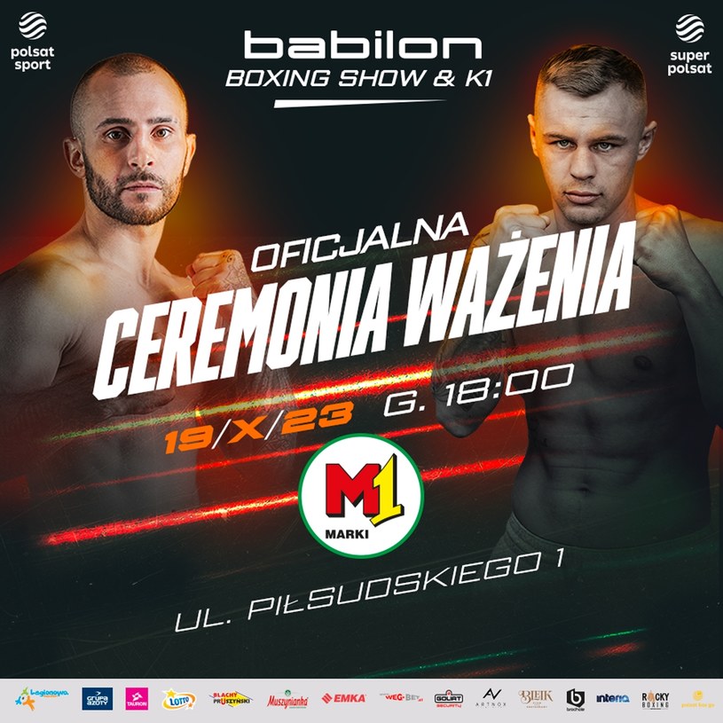 Babilon Boxing Show & K1 w Legionowie. Oficjalne ważenie w czwartek w M1 Marki